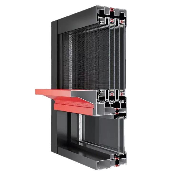 3 spor aluminium skyvevindu